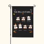 Personnalisé 1 - 8 Highland Cow Ghost Design Garden Flag with Name Halloween Yard Garden Decor Gift for Family