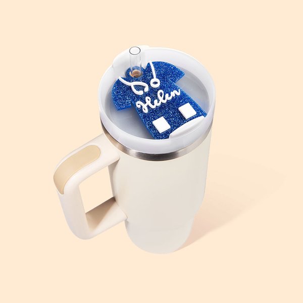 Personalisierte Glitter Namensschild Tag für 30oz 40oz Stanley Tumbler Cup Zubehör Weihnachten Geburtstag Geschenk für Arzt Krankenschwester