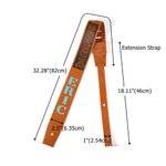 Gepersonaliseerde Retro Western Rozen Verstelbare Leren Gitaarriem met Naam Muziek Accessoires Verjaardagscadeau voor Gitaarspeler