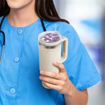 Personalized Glitter Name Plate Tag for 30oz 40oz Stanley Tumbler Cup Accessories Christmas Birthday Gift for Doctor Nurse