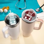 Personalized Glitter Name Plate Tag for 30oz 40oz Stanley Tumbler Cup Accessories Christmas Birthday Gift for Doctor Nurse