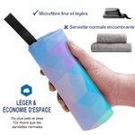 Serviette de Sport Portable Personnalisée avec Nom et Personnage Serviette Super Absorbante Cadeau Anniversaire pour Amateur de Sport Fitness