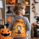 Personalized Funny Halloween Cartoon Character Drawstring Bag Halloween Gift for Boys Girls