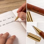 Set di penna e taccuino in pelle PU foderato A5 personalizzato con nome inciso Regalo di Natale di compleanno per insegnanti