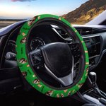 Personalised Multicolor Heart Flower Face Photo Anti-Slip Car Steering Wheel Cover with Name Car Accessories Birthday Gift for Car Owner