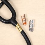 Personalized Birth Flower Stethoscope ID Tag with Engraved Name Nurses Week Graduation Thanks Gift for Doctor Nurse