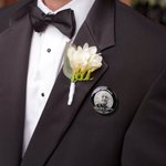 Personalized Wedding Funeral Memorial Photo Button Pin Badge with Name Year and Text In Remembrance Sympathy Gift for Loss of Loved One