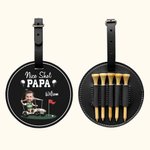 Henkilökohtainen Nice Shot Face Photo Kannettava nahkainen Golf Tee haltija nimellä ja vyönsolki Syntymäpäivä Urheilutarvikkeet Lahja Golf Loversille