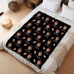 Personalized Multicolour Heart Flower Face Photo Soft Throw Blanket with Name Birthday Christmas Home Decor Gift for Family