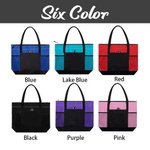 Personalized Highland Cow Large Name Tote Bag with Mesh Pocket Birthday Christmas Gift for Highland Cow Lovers