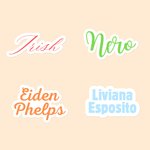 Personalised Multicolor Waterproof Vinyl Text Sticker Name Label for Laptop Notebook Water Bottle Back to School Office Gift for Women Girls