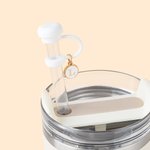 Personalised Minimalist Reusable Silicone Straw Topper with Initial Charm Accessory for Stanley Cup Birthday Travel Gift for Women