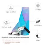 Serviette de Sport Portable Personnalisée avec Nom et Personnage Serviette Super Absorbante Cadeau Anniversaire pour Amateur de Sport Fitness