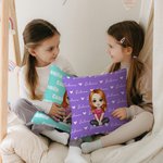 Personalizado lindo personaje de dibujos animados suave doble cara impresa funda de almohada con nombre decoración del hogar cumpleaños regalo de Navi