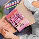 Personalized Self Care She Is Me Pink 120 Pages A5 Lined Spiral Notebook with Name and Birth Flower Birthday Affirmation Gift for Women Girls