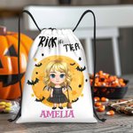 Personalized Funny Halloween Cartoon Character Drawstring Bag Halloween Gift for Boys Girls
