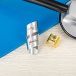 Personalized Birth Flower Stethoscope ID Tag with Engraved Name Nurses Week Graduation Thanks Gift for Doctor Nurse