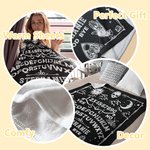 Personnalisé Sun Moon Skull Ouija Board Design Soft Throw Blanket with Name Gothic Style Home Decor Halloween Gift for Divination Enthusiasts (Cadeau 
