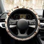 Personalised Multicolor Heart Flower Face Photo Anti-Slip Car Steering Wheel Cover with Name Car Accessories Birthday Gift for Car Owner