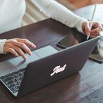 Personalised Multicolor Waterproof Vinyl Text Sticker Name Label for Laptop Notebook Water Bottle Back to School Office Gift for Women Girls