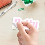 Personalised Multicolor Waterproof Vinyl Text Sticker Name Label for Laptop Notebook Water Bottle Back to School Office Gift for Women Girls