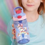Personalized Fantasy Unicorn Theme 16oz Kid Name Water Bottle with Straw and Spill-Proof Lid Christmas Birthday Gift for Boys Girls