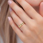 Henkilökohtainen Dainty syntymä kukka rengas kaiverrettu nimi syntymäpäivä joulu korut lahja naisille