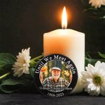 Personalized Wedding Funeral Memorial Photo Button Pin Badge with Name Year and Text In Remembrance Sympathy Gift for Loss of Loved One