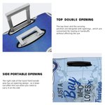 Personalized Just A Person Who Loves Traveling Luggage Protective Cover with Name Fits 18-32 Inches Suitcase Vacation Gift for Travel Lover