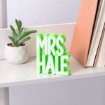 Personalized 3D Printed Multicolour Desk Name Plate with Title and Apple Heart Flower Icon Office Decor Birthday Appreciation Gift for Teacher