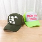 Personalised MultiColor Bubble Name Adjustable Baseball Cap Birthday Gift for Family Friend