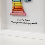 Rainbow Crayon Letter Frame Gift For Teachers