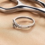 Personalised Dainty Scissors Ring with Engraved Name Hairdresser Jewellery Birthday Gift for Hairstylists Sewing Lovers