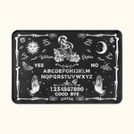 Personalized Hugging Skeleton Ouija Board Doormat with Name Gothic Home Decor Halloween Gift for Couple Divination Enthusiasts
