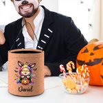 Personalized Watercolour Pumpkin Wizard Animal Trick or Treat Bag Sweets Bucket with Name Halloween Party Favors Gift for Boys Girls