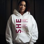 Personalized Self Care She Is Me T-shirt Sweatshirt Hoodie with Name and Inspirational Quotes Birthday Affirmation Gift for Women Girls