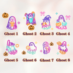 Sac à bonbons personnalisé avec poignée pour Halloween citrouille fantôme néon Cadeau de fête pour garçons filles