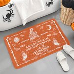 Personalized Hugging Skeleton Ouija Board Doormat with Name Gothic Home Decor Halloween Gift for Couple Divination Enthusiasts