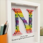 Rainbow Crayon Letter Frame Gift For Teachers
