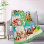 Henkilökohtainen 8 valokuvakollaasit Cousin Crew Heart Soft Throw Blanket kanssa vuoden Home Decor Family Reunion joululahja lapsille