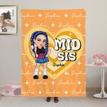 Couverture douce personnalisée multicolore avec nom Cadeau d'anniversaire pour femmes filles