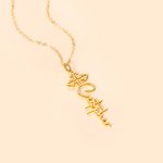 Gepersonaliseerd sierlijk kruis naam ketting verjaardag christelijke doop cadeau voor vrouwen