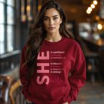 Personalized Self Care She Is Me T-shirt Sweatshirt Hoodie with Name and Inspirational Quotes Birthday Affirmation Gift for Women Girls