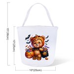 Personalized Watercolour Pumpkin Wizard Animal Reusable Sweets Basket with Name Halloween Trick or Treat Activity Gift for Boys Girls
