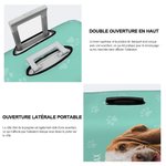 Couverture de Bagage Personnalisée avec Photo Colorée de Personnage et Nom Accessoire de Voyage Cadeau pour Amoureux de Voyage