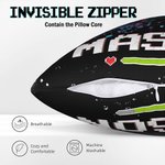 Housse de coussin personnalisée Get Ready Colorful Ink Splash Gamepad Design Throw Pillow Cover with Name Gaming Room Decor Birthday Gift for Game Lov