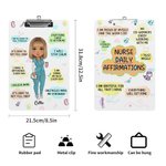 Personalized Cartoon I Trust Myself Daily Affirmations Hanging Clipboard with Name Appreciation Birthday Gift for Nurse Doctor Medical Student