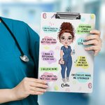 Personalized Cartoon I Trust Myself Daily Affirmations Hanging Clipboard with Name Appreciation Birthday Gift for Nurse Doctor Medical Student