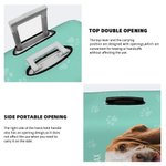 Copribagaglio personalizzato con foto dell'animale domestico multicolore con nome Adatto a 18-32 pollici Valigia Accessori da viaggio Regalo per l'amante dei viaggi Amante degli animali domestici