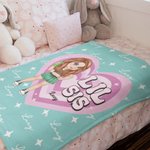 Couverture douce personnalisée multicolore avec nom Cadeau d'anniversaire pour femmes filles